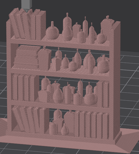 Bookshelf With Clutter Unpainted
