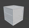 Wooden Cube Crate Unpainted